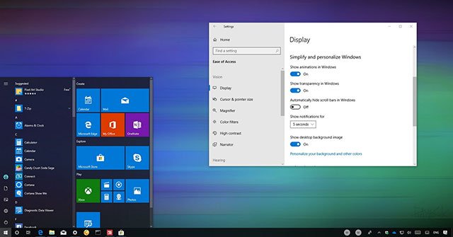 How to display the scrollbar in an app in Windows 10