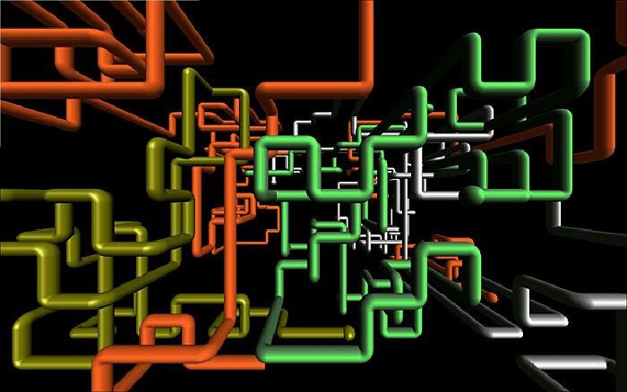 3D Pipes screen saver