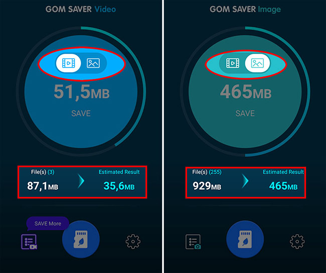 GOM Saver was created to help you save space on your smartphone