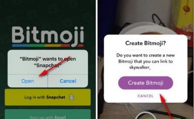 use bitmoji in snapchat