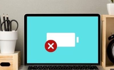 Instructions on how to fix the red crossed laptop battery error