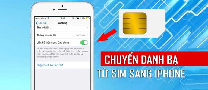Instructions on how to transfer phone numbers from sim to iPhone